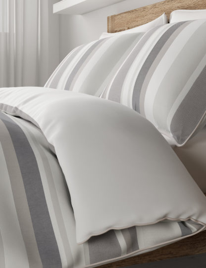 An Image of M&S Pure Cotton Striped Bedding Set