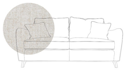 An Image of Heal's Ravello 3 Seater Sofa Broad Weave Lagoon Natural