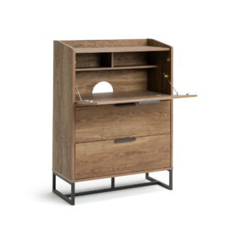 An Image of Habitat Nomad 3 Drawer Bureau Desk - Oak