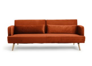 An Image of Habitat Andy Clic Clac Fabric Sofa Bed - Orange