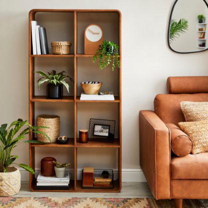 An Image of Bent Ply Shelving Unit Walnut (Brown)