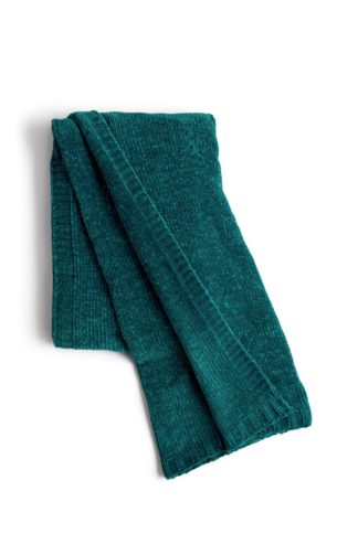 An Image of Habitat Chenille Soft Touch Throw - Teal Blue