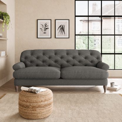 An Image of Canterbury Cosy Marl 3 Seater Sofa Cosy Marl Granite