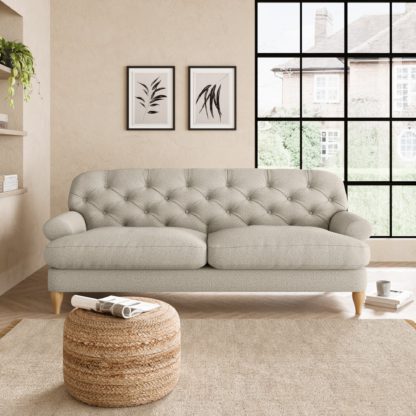 An Image of Canterbury Cosy Marl 3 Seater Sofa Cosy Marl Granite