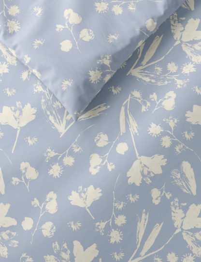 An Image of M&S Pure Cotton Floral Bedding Set