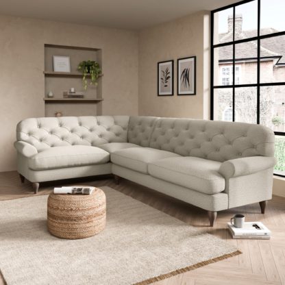 An Image of Canterbury Cosy Marl Left Hand Corner Sofa Cosy Marl Granite