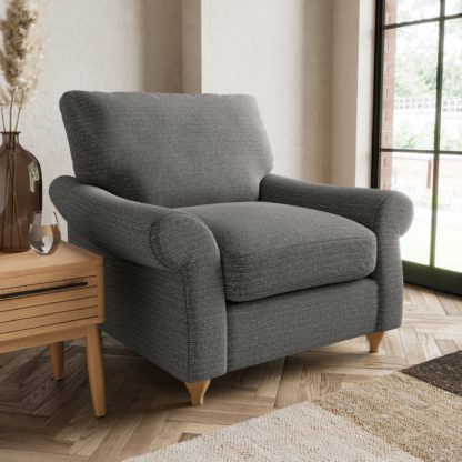 An Image of Salisbury Textured Weave Armchair Textured Weave Graphite