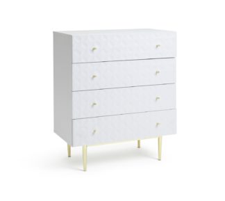 An Image of Habitat Sienna 4 Drawer Chest - White