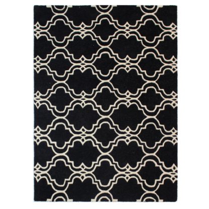 An Image of Moorish Casablanca Geometric Rug Charcoal