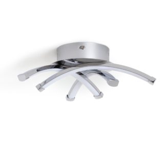 An Image of Habitat Criss Cross Flush to Ceiling Light - Chrome