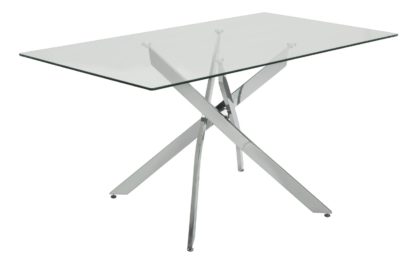 An Image of Argos Home Blake Glass 6 Seater Dining Table