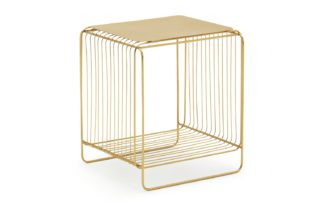 An Image of Habitat Riva Metal Side Table - Gold