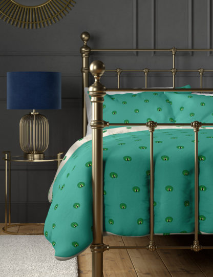 An Image of M&S Cotton Mix Peacock Bedding Set