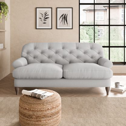 An Image of Canterbury Textured Weave 2 Seater Sofa Textured Weave Graphite