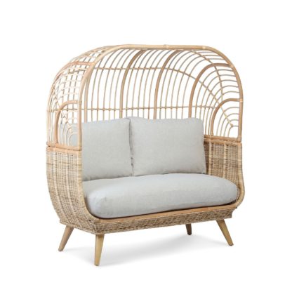 An Image of Cocoon Rattan Sofa in Alpine