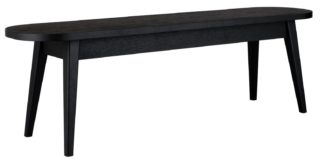 An Image of Habitat Etta 3 Seater Dining Bench - Black