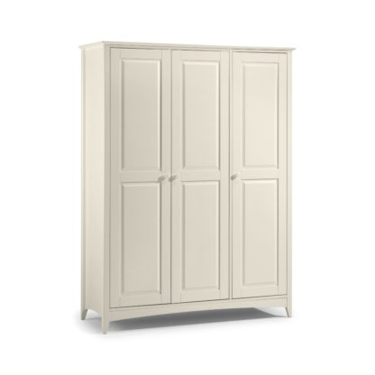 An Image of Cameo Stone White 3 Door Wardrobe