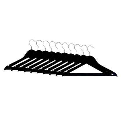 An Image of Wooden Hangers 10 Pack in Shipper White