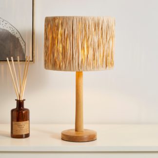 An Image of Ruolan Raffia Table Lamp Natural