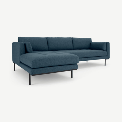 An Image of Harlow Left Hand Facing Chaise End Corner Sofa, Orleans Blue