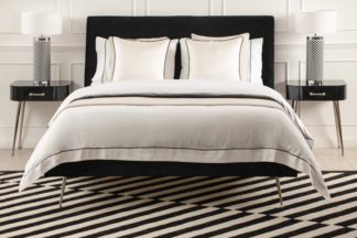An Image of Mason Black Bed - Shiny Silver Legs