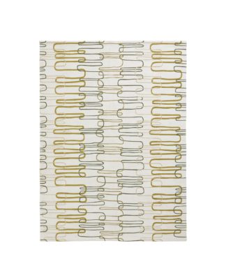 An Image of Habitat Squiggle Flatweave Cotton Rug - 120x160cm - Cream