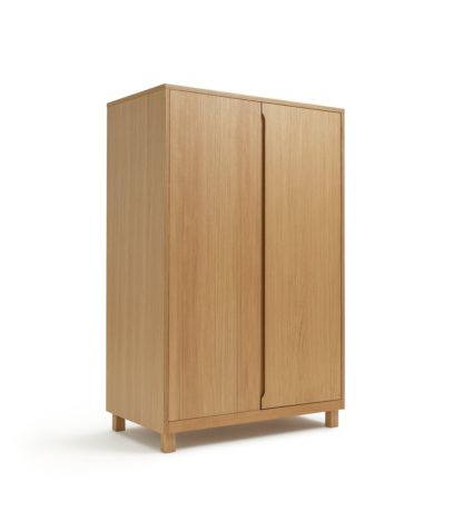 An Image of Habitat Beck 2 Door Short Wardrobe - Oak