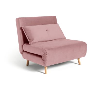 An Image of Habitat Roma Single Chairbed - Pink