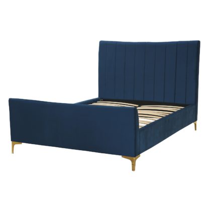 An Image of Donna Deco Double Bed - Navy