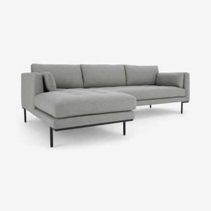 An Image of Harlow Left Hand Facing Chaise End Corner Sofa, Mountain Grey