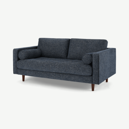 An Image of Scott Large 2 Seater Sofa, Cuba Blue Weave