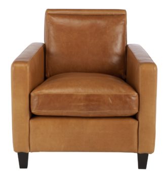 An Image of Habitat Chester Leather Armchair - Mid Tan