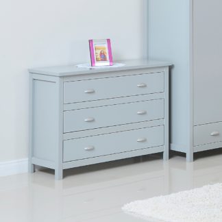 An Image of Kingston Grey Wooden 3 Drawer Chest