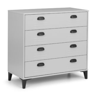 An Image of Lakers Locker Grey Wooden 4 Drawer Chest