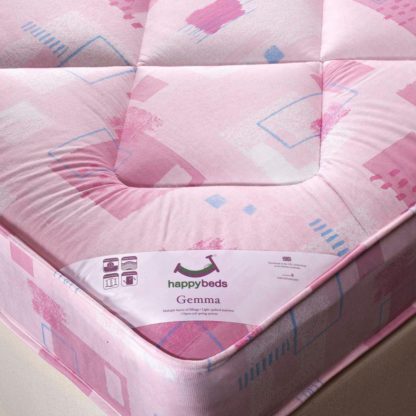 An Image of Gemma Pink Spring Kids Mattress - 3ft Single (90 x 190 cm)