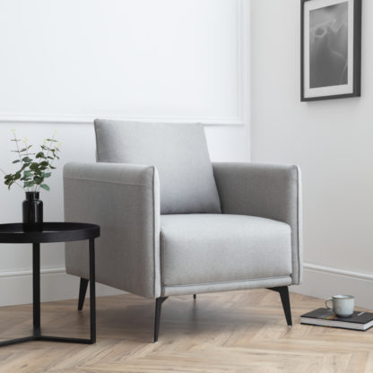 An Image of Rohe Grey Fabric Armchair