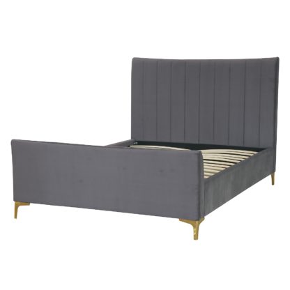 An Image of Donna Deco Double Bed - Navy