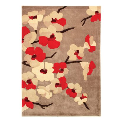 An Image of Infinite Blossom Rug Grey