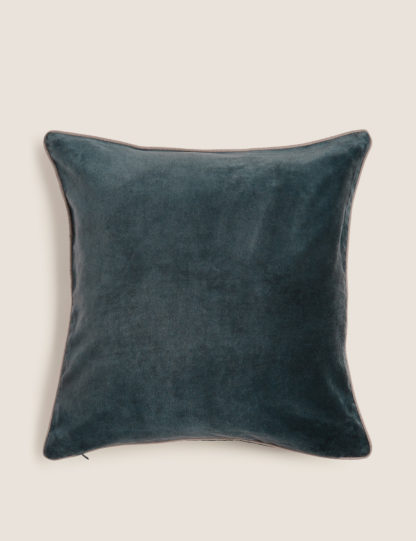 An Image of M&S Pure Cotton Velvet Cushion