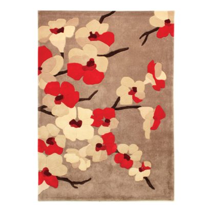 An Image of Infinite Blossom Rug Grey