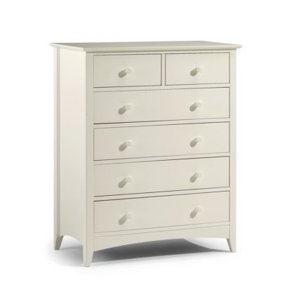 An Image of Cameo Stone White 4 + 2 Drawer Chest