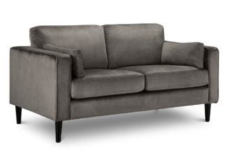 An Image of Hayward Grey Velvet 2 Seater Fabric Sofa