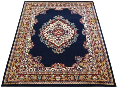 An Image of Maestro Traditional Short Pile Rug - 240x340cm - Black