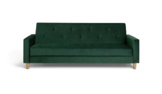 An Image of Habitat Brooks Clic Clac Storage Fabric Sofa Bed - Green