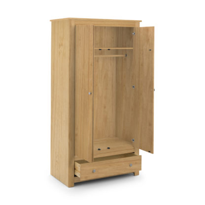 An Image of Radley Pine 2 Door Combination Wardrobe