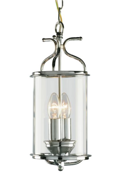 An Image of Winchester 2 Light Lantern - Chrome.