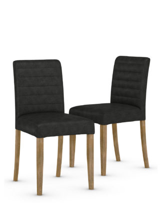 An Image of M&S Set of 2 Groove Dining Chairs