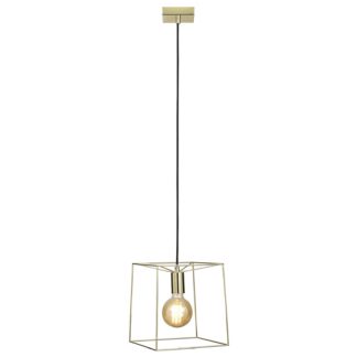 An Image of Edge 1 Light Pendant - Satin Brass