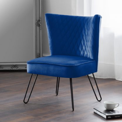 An Image of Lisbon Velvet Chair Grey