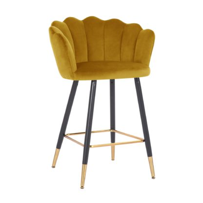 An Image of Vivian Velvet Bar Stool Peacock